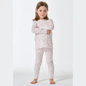 Schlafanzug lang Doppelripp Herzchen Kids Nightwear