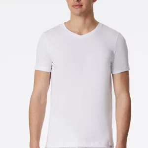 Schiesser T-Shirt mit V-Ausschnitt Long Life Cotton
