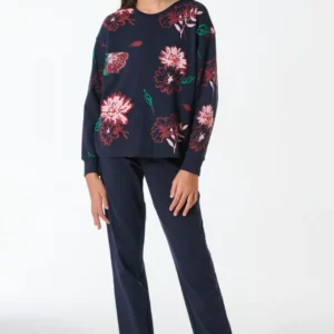 Schiesser Schlafanzug lang Interlock Blumen Teens Nightwear