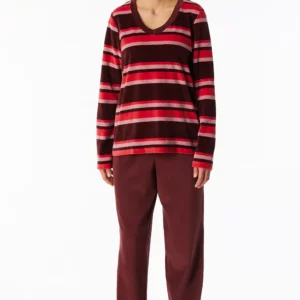 Schiesser Schlafanzug lang Velour Comfort Nightwear