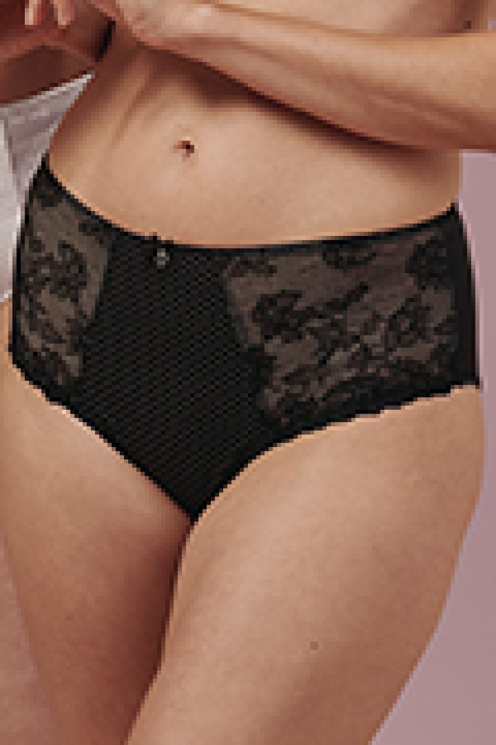 Eloise, rose, High-waist briefs+, rose, Eloise, black, High-wais